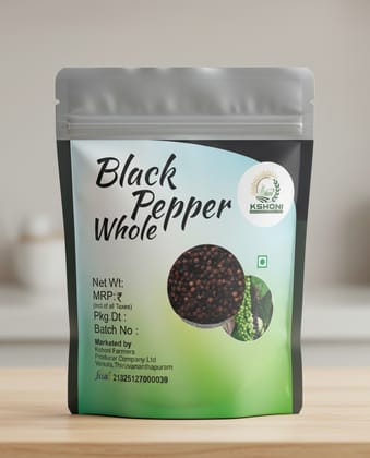 Kshoni Black Whole Pepper - Premium Quality Spice Kshoni Black Whole Pepper - Premium Quality Spice