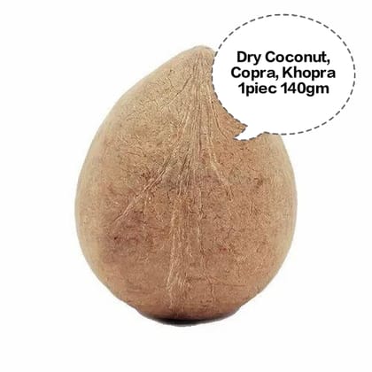 Dry Coconut, Copra, Sukha Nariyal, Khopra, Desiccated Coconut 140gm