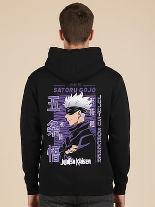 Jujutsu Kaisen Satoru Gojo Black Anime Graphic Hoodie Jujutsu Kaisen Satoru Gojo Black Anime Graphic Hoodie