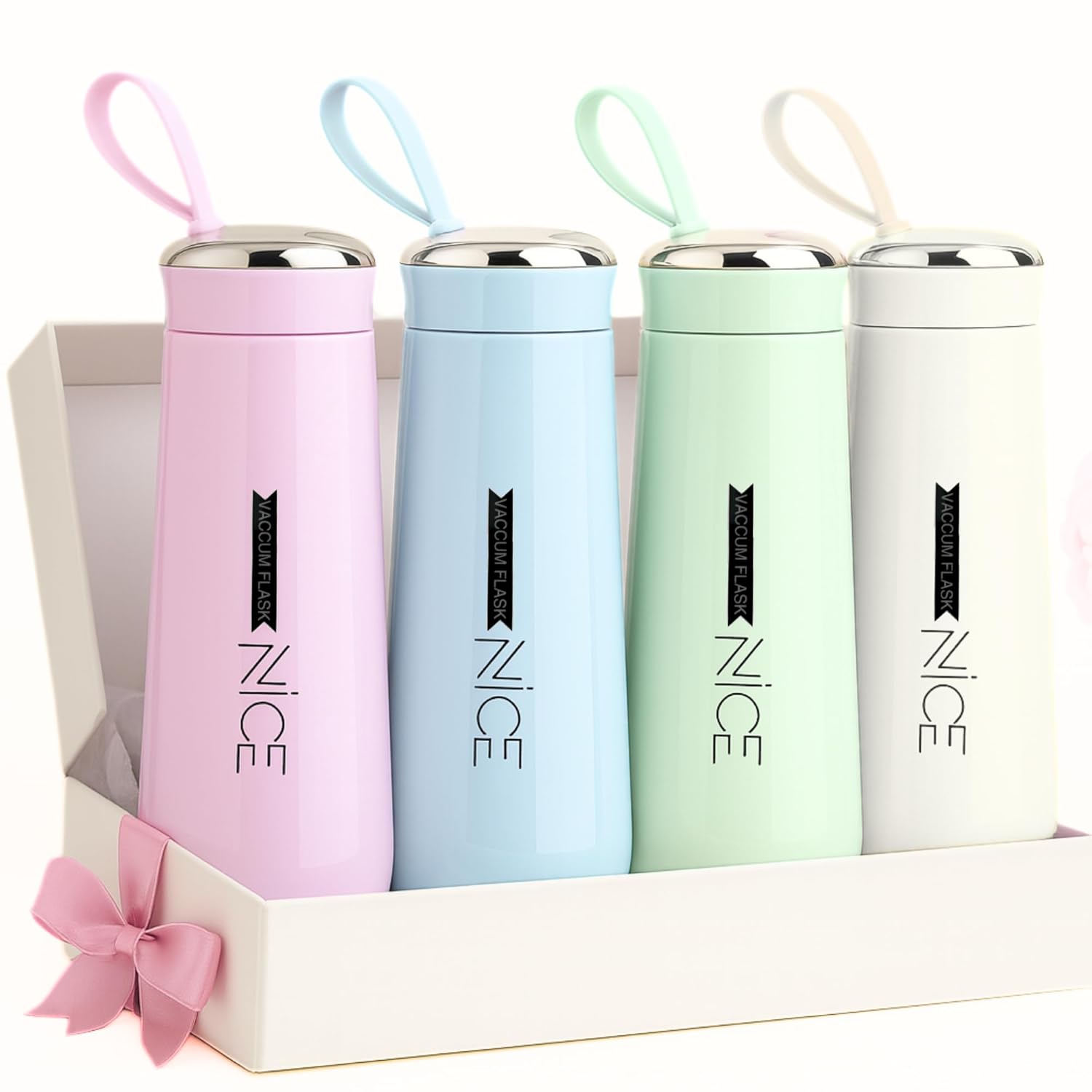 Nice Water Bottle BPA Free Bottle Glass Inner Liner with Plastic Shell Portable Handheld, Multicolor 400Ml (Pack Of 1)