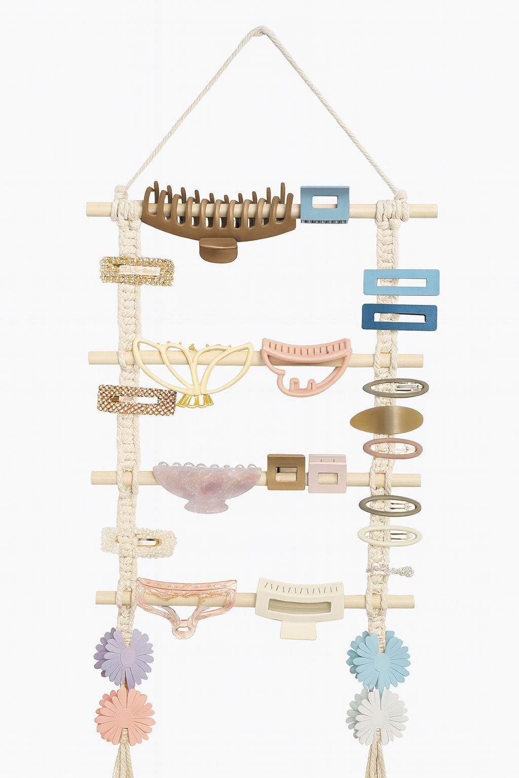 Macrame Hair Clip Organizer