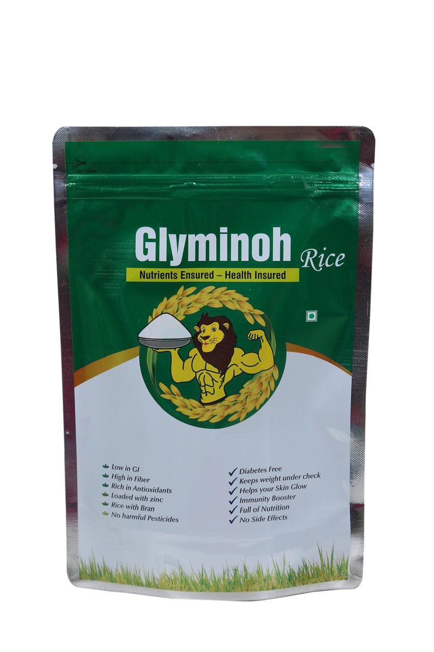 Glyminoh Low GI Rice 5 Kg |  Diet & Diabetic Friendly | Sugar Control Rice To Manage Blood Sugar Level | Zinc & Fibre rich Rice | Clinically Certified Low GI | 100% Natural & Pesticide Free | Perfect for Diet & Diabetic Patients