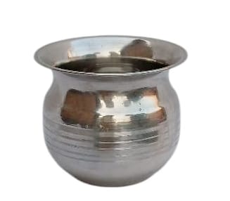 Mii Art Stainless Steel Kalash/Lota/Karva for Pooja, Temple & Karva Chauth (Small, 175 ml, 7 cm) Pack of 1 Mii Art Stainless Steel Kalash/Lota/Karva for Pooja, Temple & Karva Chauth (Small, 175 ml, 7 cm) Pack of 1