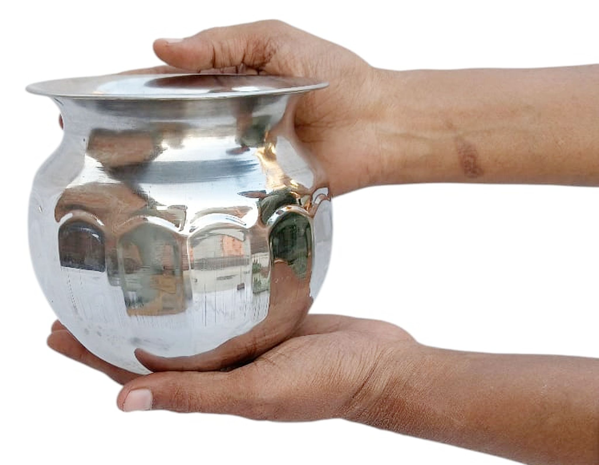 Mii Art Stainless Steel Kalash/Lota/Karva for Pooja, Temple & Karva Chauth (xl 1200 ml, 13 cm) Pack of 1