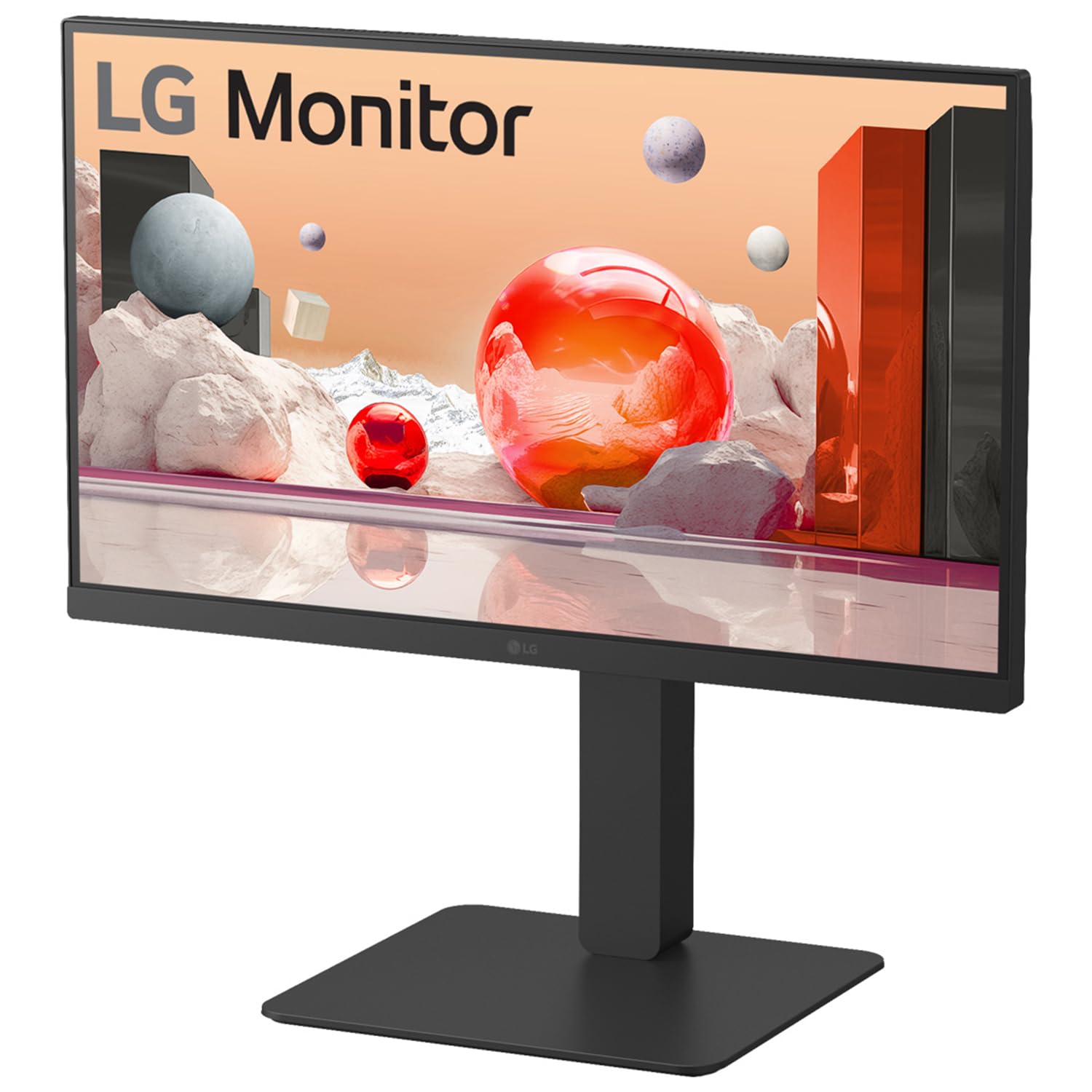LG 24BA850 IPS Full HD (1920 x 1080) Monitor, 24", 100Hz, DP, HDMI, USB-C with PD90W, Built-in Full HD Webcam, mic, and Speakers, Height/Tilt/Swivel/Pivot Stand, Anti-Glare, Energy Star, TCO, Black