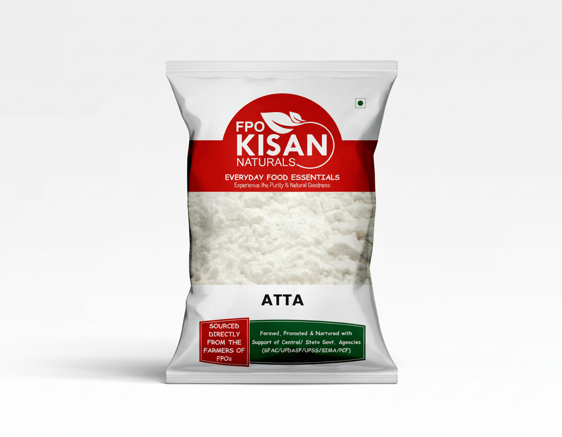 FPO Kisan Naturals Atta - Everyday Food Essentials, Pure & Natural Goodness