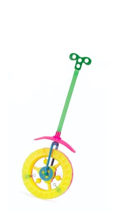 Nawani Plastic Single Wheel Push Run Toy with Handle and Two Lights on Wheel. Nawani Plastic Single Wheel Push Run Toy with Handle and Two Lights on Wheel.
