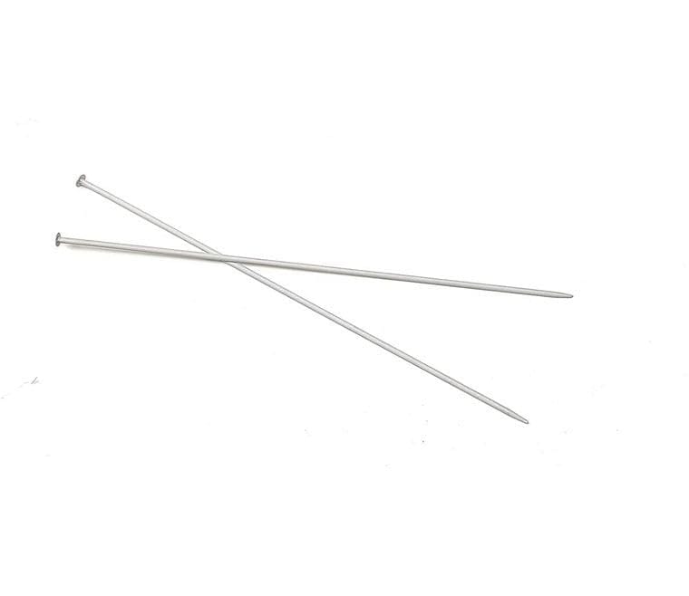 Aluminium Knitting Needle - No 10, Dia - 3.75Mm, Length - 25Cm, Set of 2