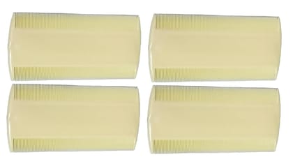 Lice and Nits Removal Comb, Ivory Colour, Pack of 4 Jun Comb