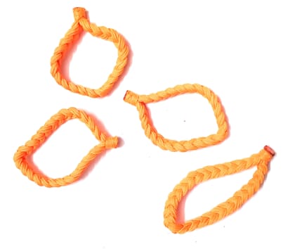 Orange Dhaga Thread Bracelet For Men Girls And Boys Nazar Bracelets 4 Piece.