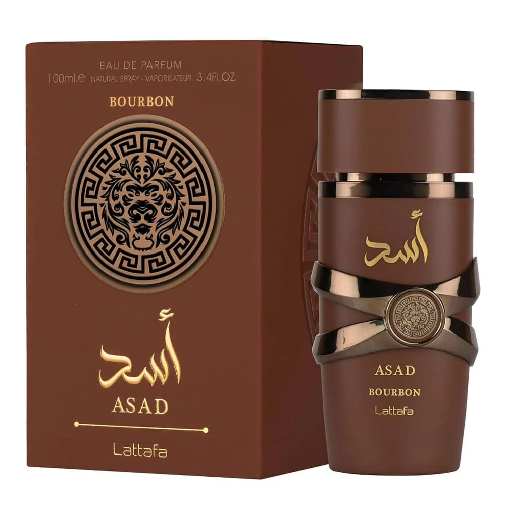 Lattafa Asad Bourbon Eau de Parfum for Men – 100 ml | Long Lasting Woody Amber Fragrance