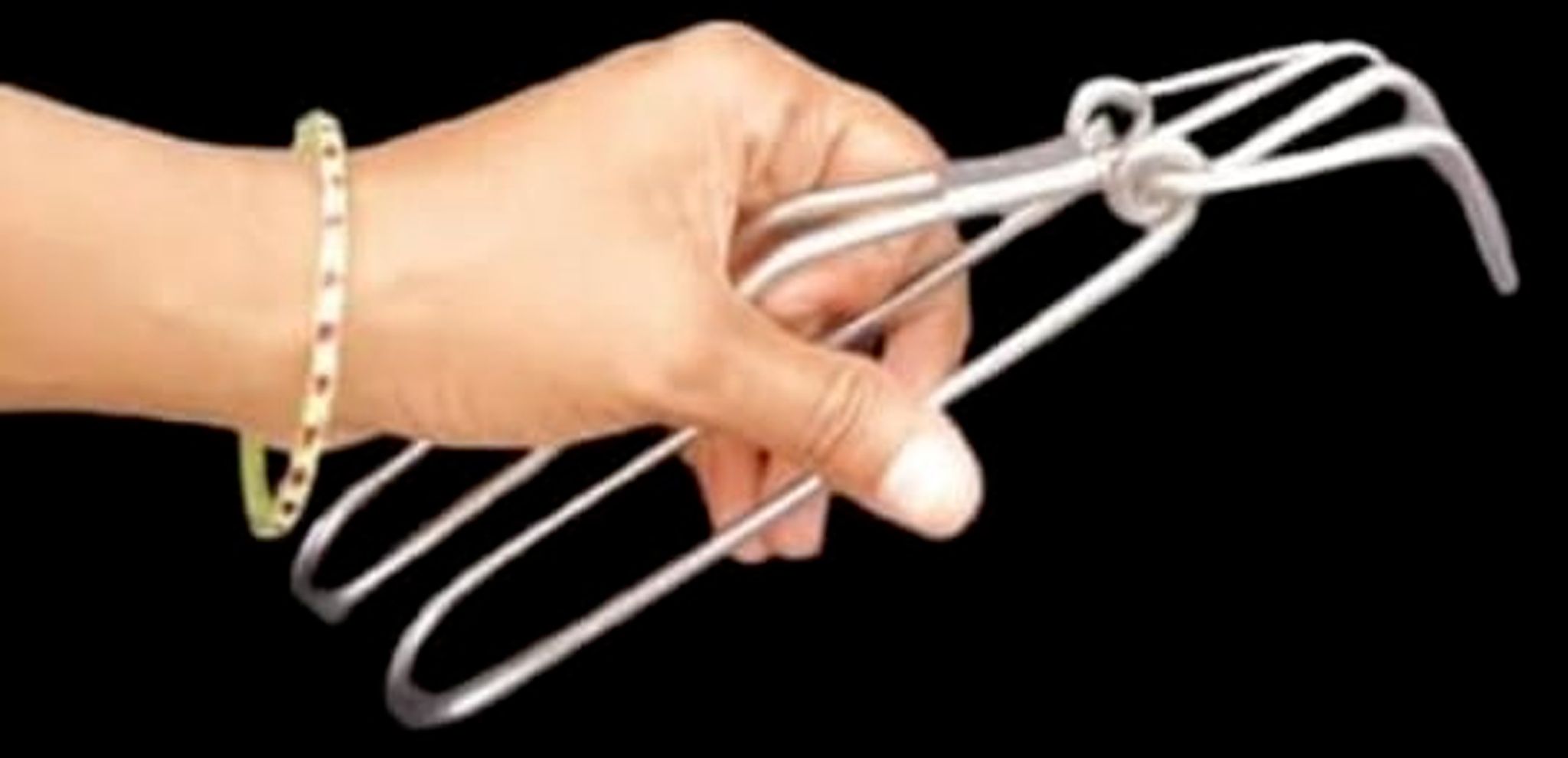 Mii Art Stainless Steel Tong Pakkad Utensil Holder 24 cm | Serving & Utility Roasting Scissor Pakkad for Kitchen