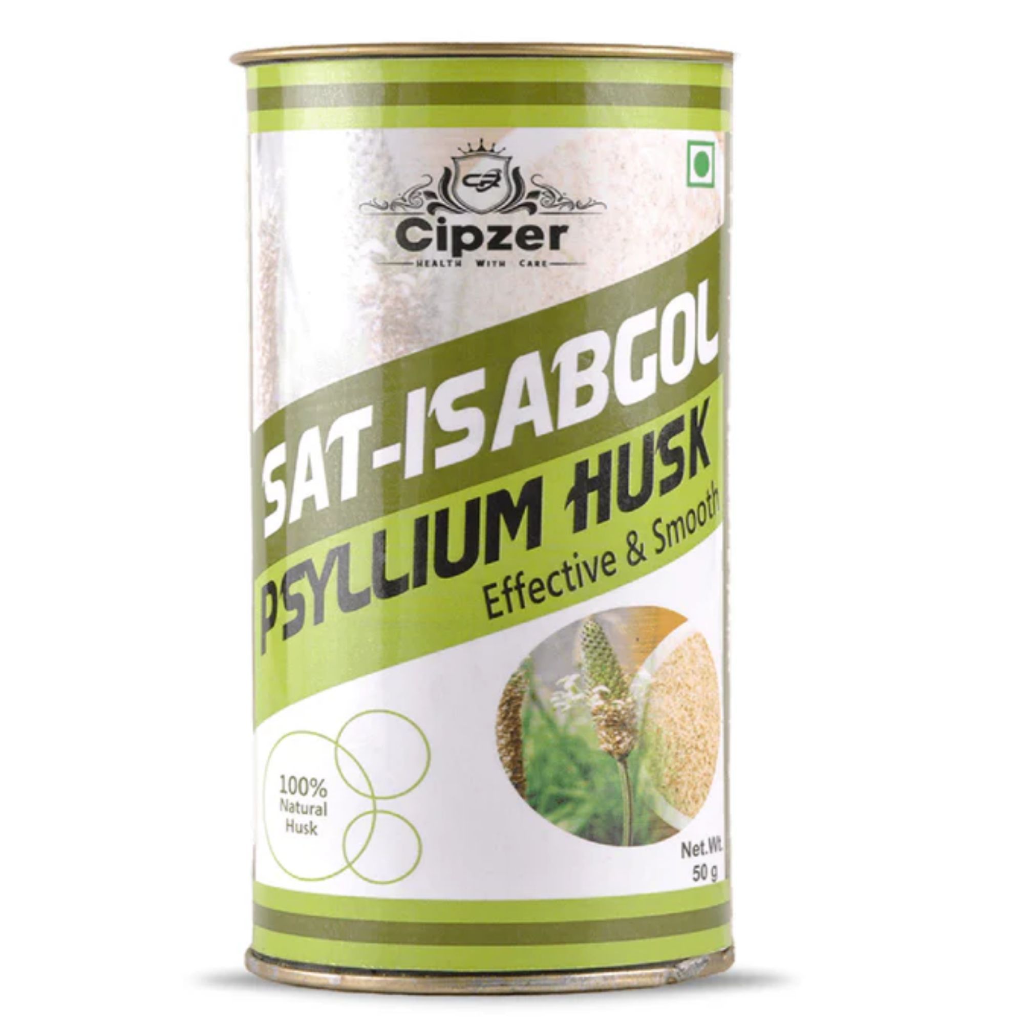 Cipzer Sat Isabgol Powder (50gm): Natural Fiber for Constipation Relief, Colon Cleanse & Digestion