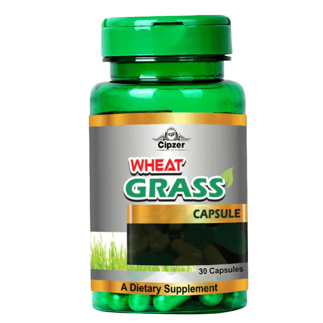 Cipzer Wheat Grass (60 Capsules): Detoxify, Boost Immunity, and Enhance Vitality 