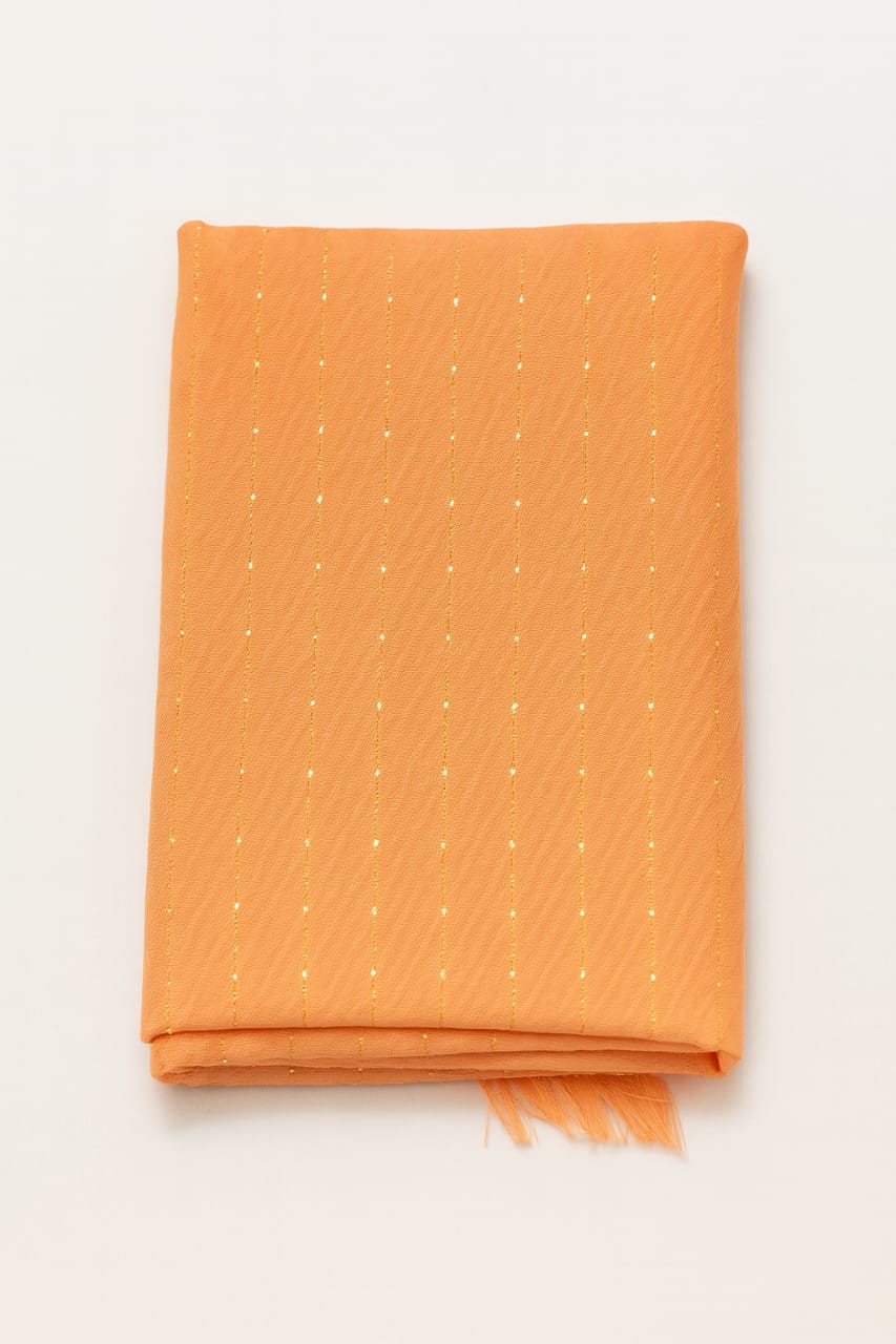 Premium Peach Jacquard 1 Meter Unstitched Blouse Piece – Soft Silk-Look Fabric for Daily & Festive Wear