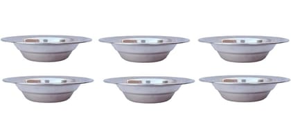 Mii Art Stainless Steel large Size Bowl/Wati/Katori with Mirror Finish – 14cm Dia, set of 6pc, 200ml Each, Silver Mii Art Stainless Steel large Size Bowl/Wati/Katori with Mirror Finish – 14cm Dia, set of 6pc, 200ml Each, Silver