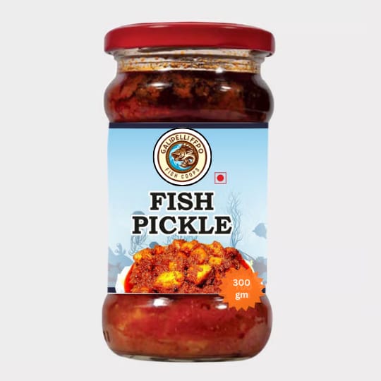 GALIPALLY FFPO Fish Pickle - Spicy & Authentic Seafood Condiment, 300 gm