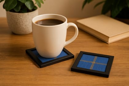 Glamvila Deep Blue Classic Coasters