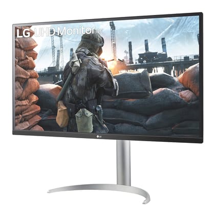  LG 32Up550-W 32 Inch Uhd (3840 X 2160) Va Display With Amd Freesync, Dci-P3 90% Color Gamut With Hdr 10 Compatibility And Usb Type-C Connectivity Silver/White, LCD 
