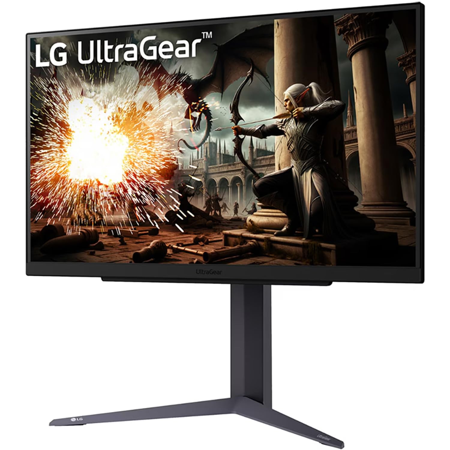  LG 27GS75Q-B Ultragear QHD (2560x1440) Gaming Monitor, 27", 1ms(GTG), 180Hz (O/C 200Hz), IPS, NVIDIA G-SYNC Compatible, AMD FreeSync, HDR10, sRGB 99% (Typ), Tilt/Height/Pivot Stand, HDMI, DP, Black 