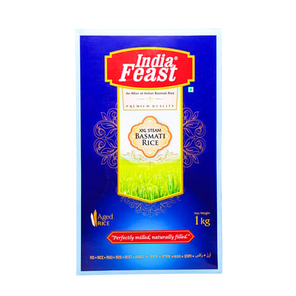 Indiafeast XXL Steam Basmati Rice | 1kg | Long Grain
