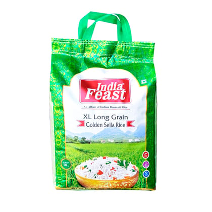 Indiafeast 1121 Golden Sella Basmati Rice-10kg (Long Grain)