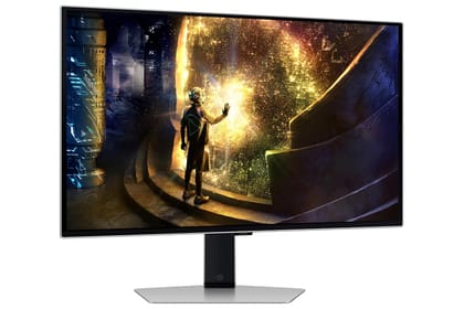  Samsung 27" (67.8 cm) Odyssey G6 OLED 2K Gaming Monitor|QHD 2560 x 1440|240 Hz|0.03ms| OLED Safeguard+|FreeSync Premium Pro|Nvidia G-Sync|Height-Tilt-Pivot Adjustable Stand|LS27DG610SWXXL|Silver 