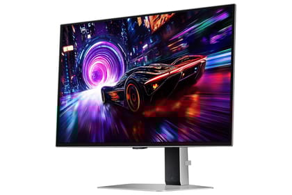  Samsung 27" (68.5cm) Odyssey G8 QD-OLED 4K Gaming Monitor|UHD 3840 x 2160|240Hz|0.03ms|HDR TrueBlack 400|OLED Safeguard+|FreeSync Premium Pro|Height-Tilt-Pivot Adjustable Stand|LS27FG810SWXXL|Silver 
