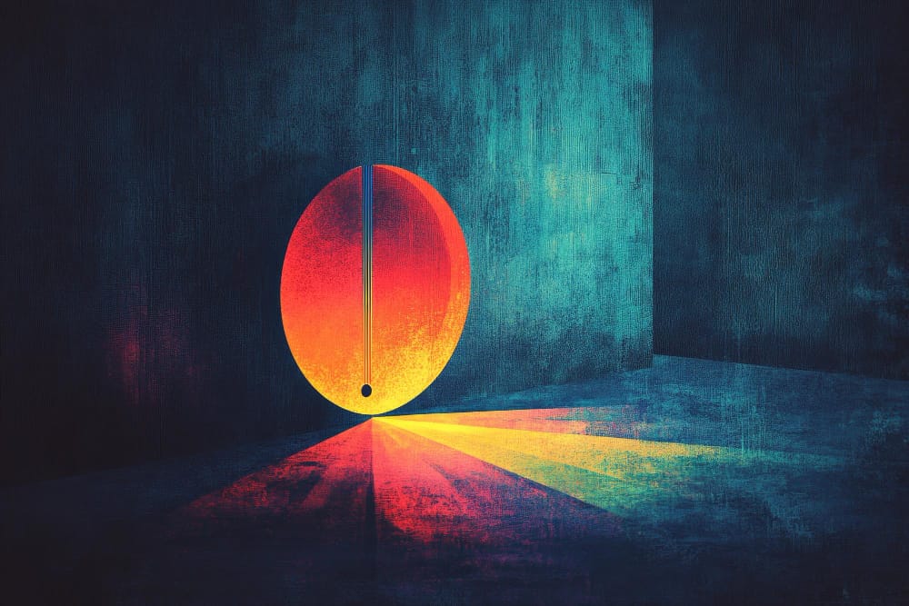 Chromatic Orb: Light Spectrum Reflection Abstract Art Print