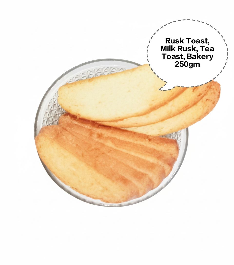 Rusk Toast, Milk Rusk, Tea Toast, Bakery Rusk, Crispy Toast Biscuits 250gm