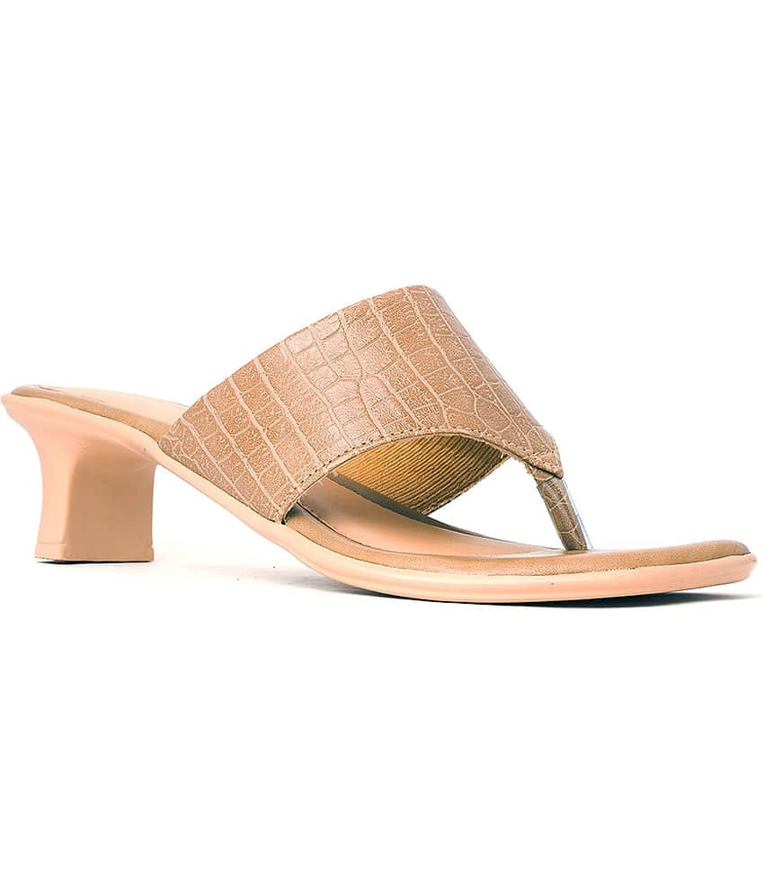 KHADIM - Beige Women's Slip On Heels