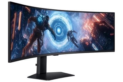  Samsung 49" (124 cm) Odyssey G9 Curved Gaming Monitor|Dual QHD 5120 x 1440|144Hz|1ms|VESA DisplayHDR 600|FreeSync Premium Pro|HDR10+ Gaming|PBP|PIP|HAS|LS49FG910EWXXL|Black 