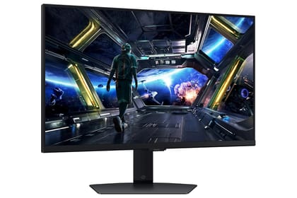  Samsung 27"(68.5cm) Odyssey G7 4K Smart Gaming Monitor|UHD 3840 x 2160|Fast IPS panel|144 Hz|1ms|OTT Apps|VESA DisplayHDR400|Speakers|FreeSync Premium|LAN|WiFi|Bluetooth|HAS Pivot|LS27DG700EWXXL|Black 