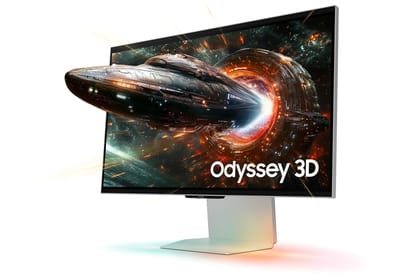  Samsung Odyssey 3D G90XF 27-inch(68.5 cm) 4K (3840 x 2160) IPS Flat Gaming Monitor, Glasses-Free 3D Experience, 165Hz, 1ms, FreeSync Premium, G-Sync, HDR10+, Speakers (LS27FG900XWXXL, Mercury Silver) 