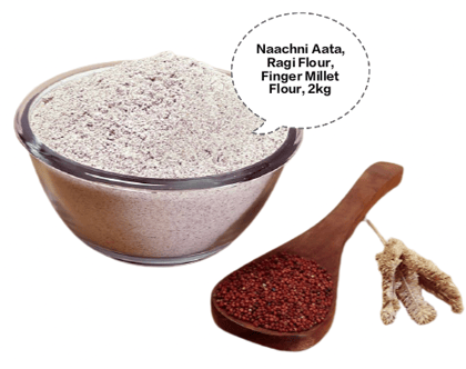 Ragi Atta, Ragi Flour, Naachni Atta, Finger Millet Flour, Mandua Atta 2kg Ragi Atta, Ragi Flour, Naachni Atta, Finger Millet Flour, Mandua Atta 2kg