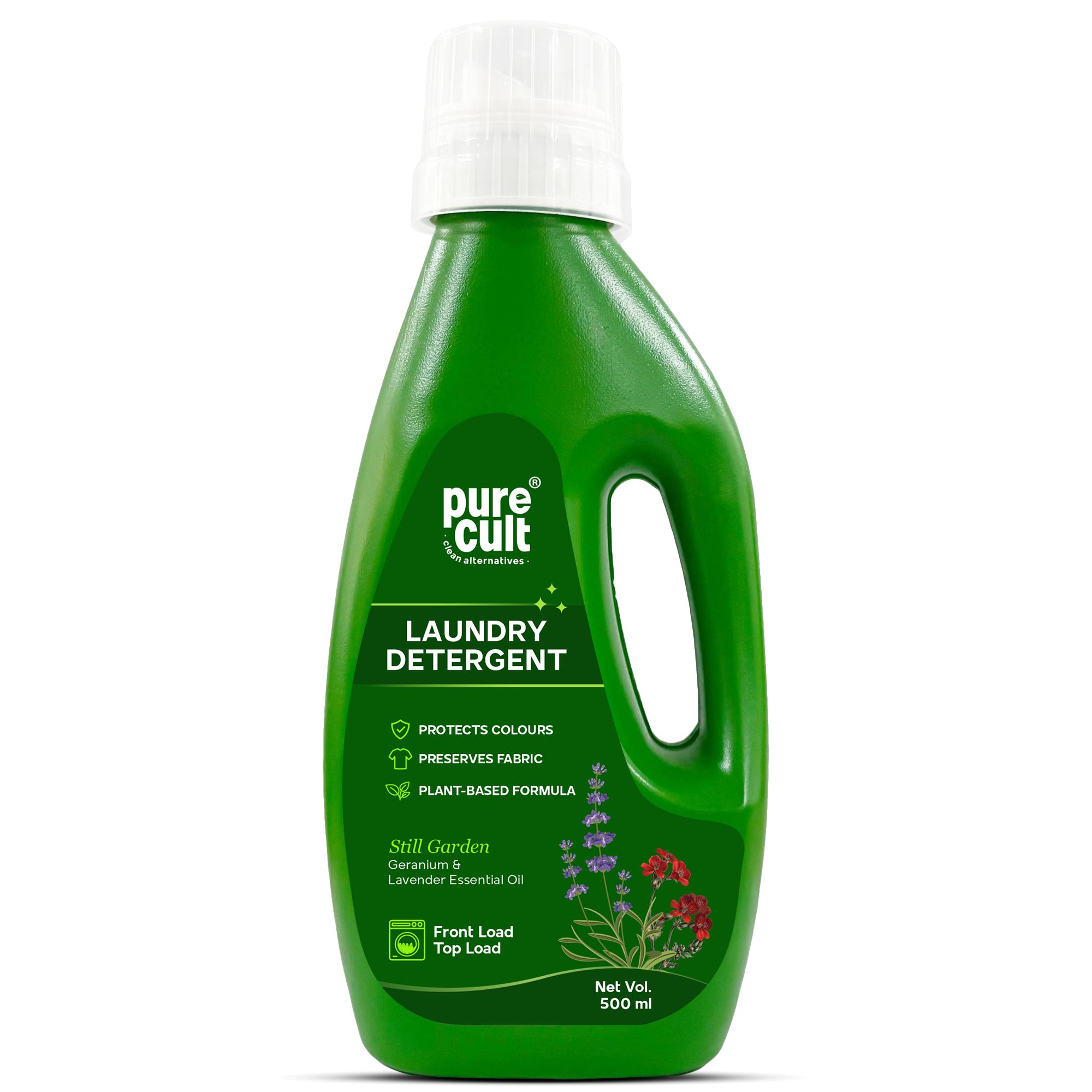 PureCult Laundry Detergent 500ml | With Geranium & Lavender Essential Oils