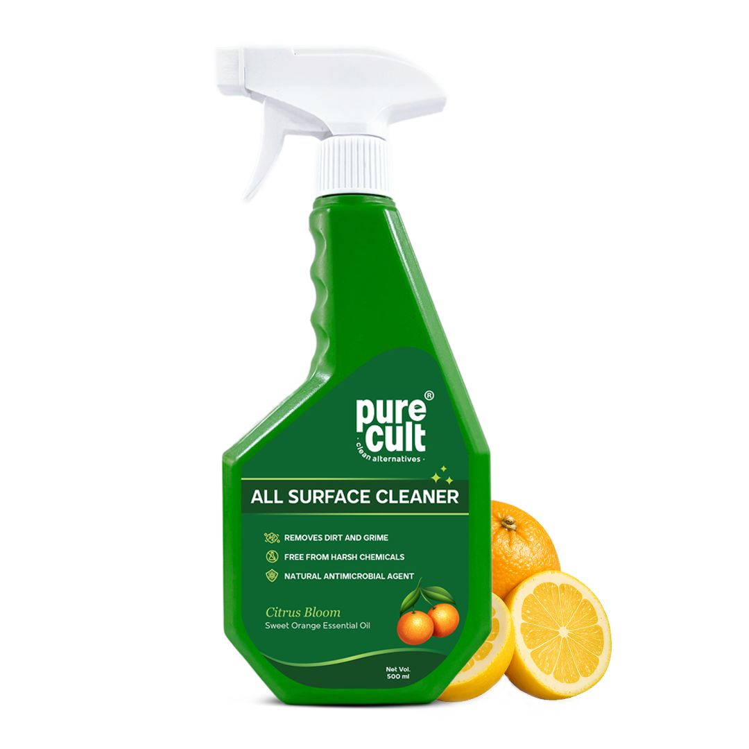 PureCult All Surface Cleaner 500ml | Sweet Orange | Biodegradable Surfactant | Kids and Pet Friendly