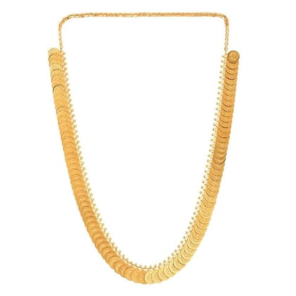 Traditional Gold-Plated Kasu Mala Long Coin Necklace for Women Traditional Gold-Plated Kasu Mala Long Coin Necklace for Women