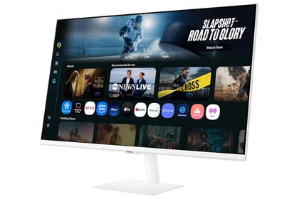 Samsung 32" (80 cm) 4K M7 Vision AI Smart Monitor|UHD 3840 x 2160|Smart TV Experience with AI|Type-C|Apple AirPlay|Gaming Bar|Remote|Speakers|Wi-Fi|Bluetooth|AI Picture & Sound|LS32FM701UWXXL|White