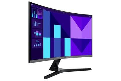 Samsung 27" (68.6 cm) S3 1800R Curved Monitor|FHD 1920 x 1080|100 Hz|4 ms|Ports-HDMI,VGA|Game Mode|Eye Saver Mode|LS27D390GAWXXL||Wall Mountable|Black&nbsp;