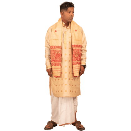 Tussar Silk Gamusa | Assamese Handloom Silk Gamusa Tussar Silk Gamusa | Assamese Handloom Silk Gamusa