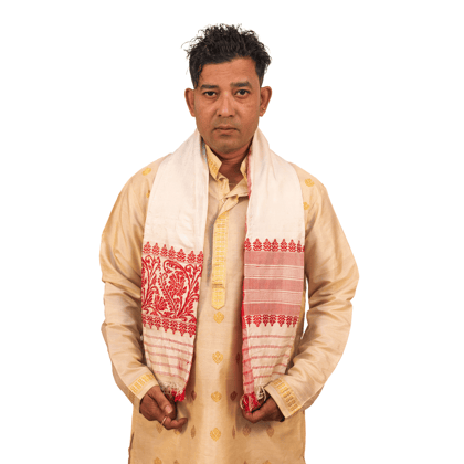Mulberry Silk Gamusa | Premium Assamese Paat Gamusa Mulberry Silk Gamusa | Premium Assamese Paat Gamusa