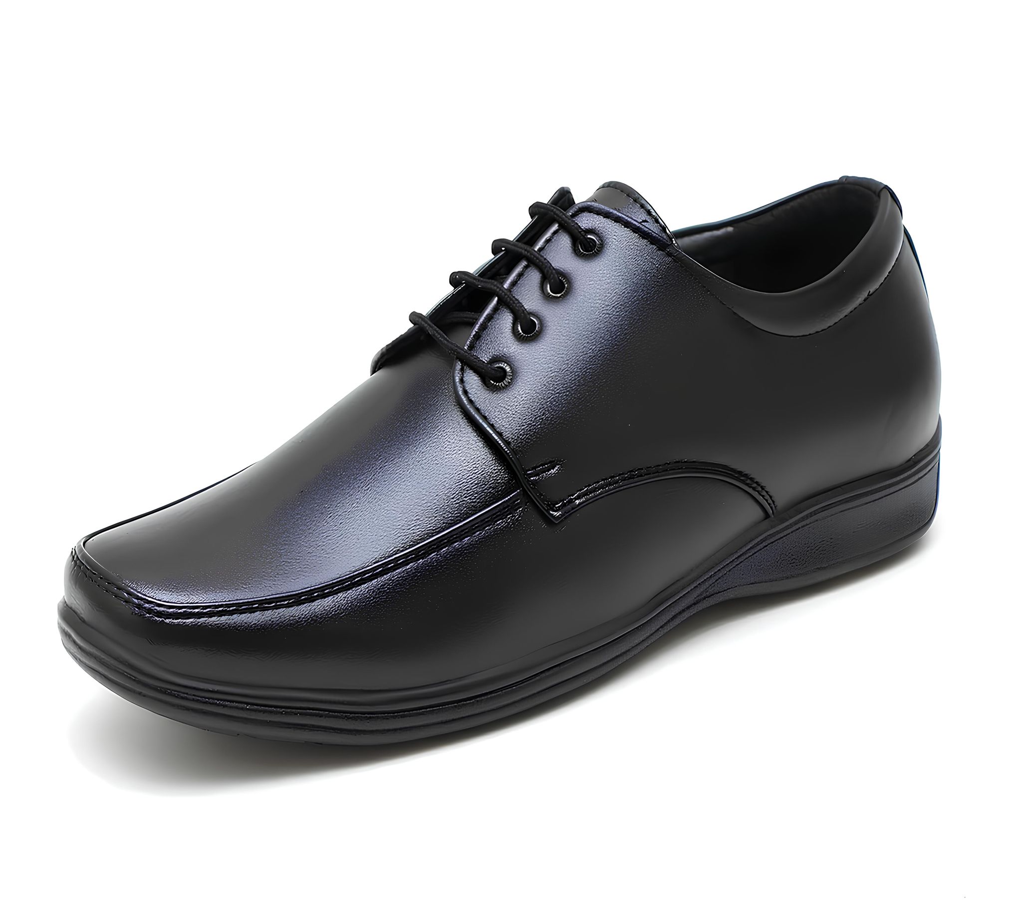 WUGO::Latest Classic Black Derby Formal Shoes for Men & Boys | Trendy Lace-Up Office Wear Footwear | Premium Comfort Corporate Shoes
