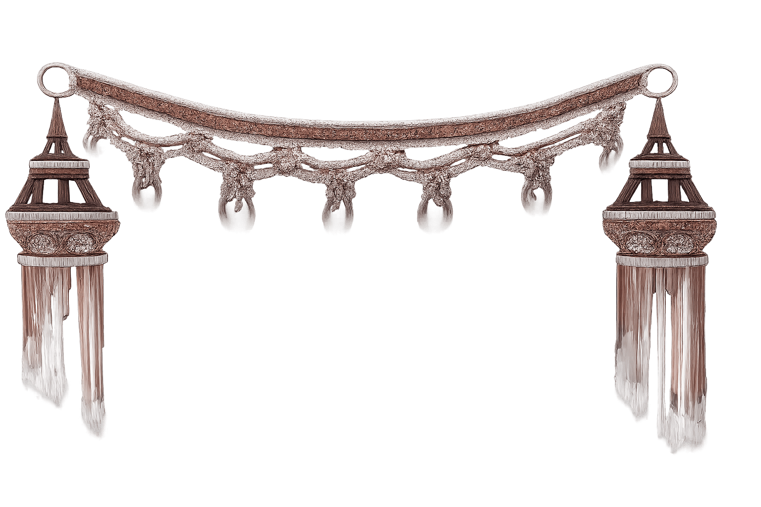 Handmade Macrame Maroon & Crystal Beaded Decorative Door Toran