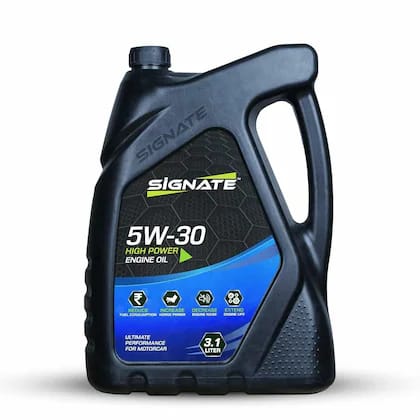 Signate 5W-30 API SN Plus Fully Synthetic Engine Oil for Petrol, Diesel & CNG Cars (3.1L)