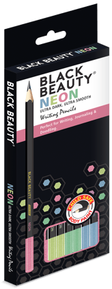 Black Beauty Bling Series Writing Pencil | Smooth Handwriting | Dark Writing, Strong Lead | Pack of 10