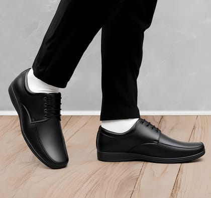 Graceful Black Lace-Up Formal Shoes for Men & Boys | Stylish & Durable Designer Footwear | Ideal for Office, Business, Party & Daily Wear