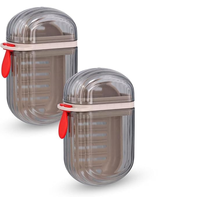 Qshare Travel Soap Box - Plastic Transparent Waterproof Portable Soap Dish Box for Travel, Camping & Outdoor (2 Pcs)