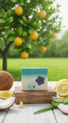 Lemon Alovera herbal, organic bath soap