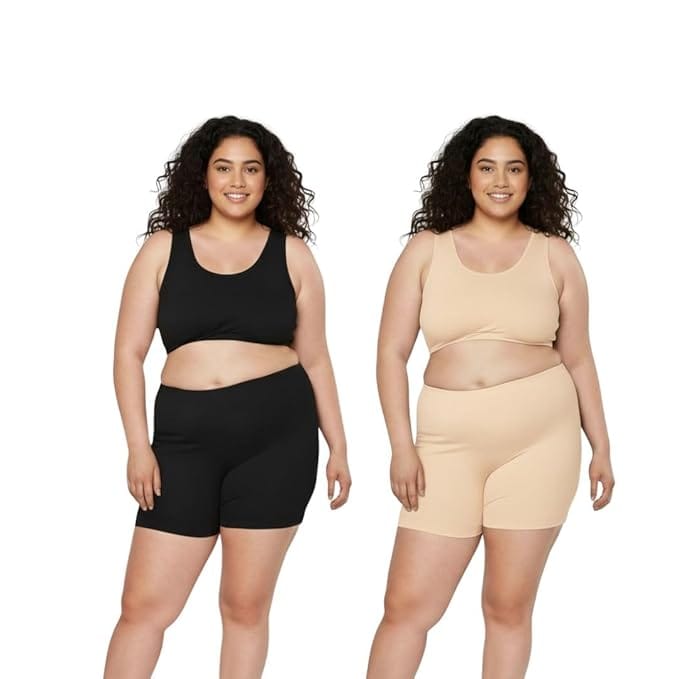 Under Dress Shorts for Women | Plus Size Cotton Stretch Inner Shorts | Soft & Comfy Anti Chafing Safety Inner Shots for Skirt